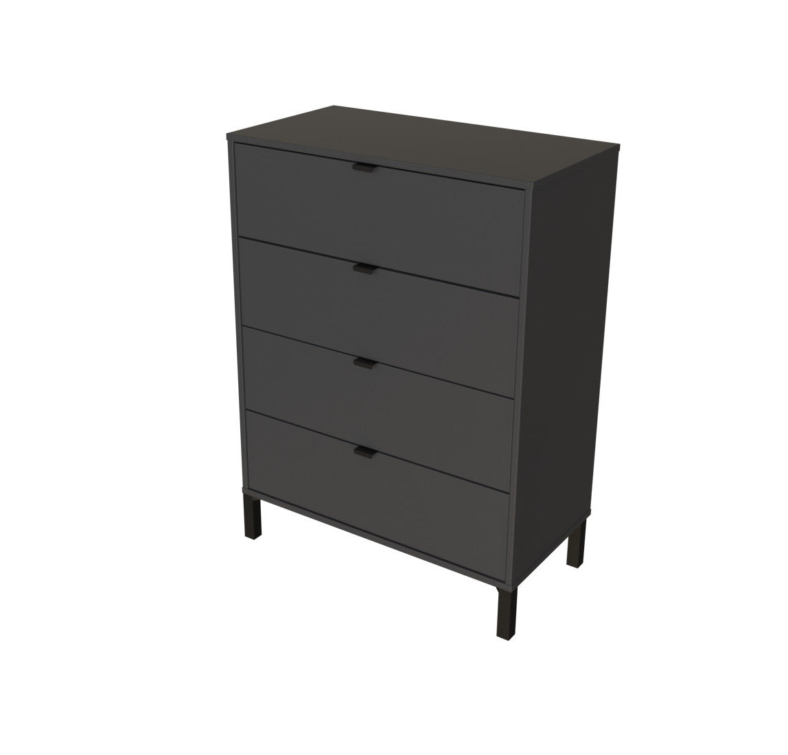 30" Dark Gray Four Drawer Standard Chest