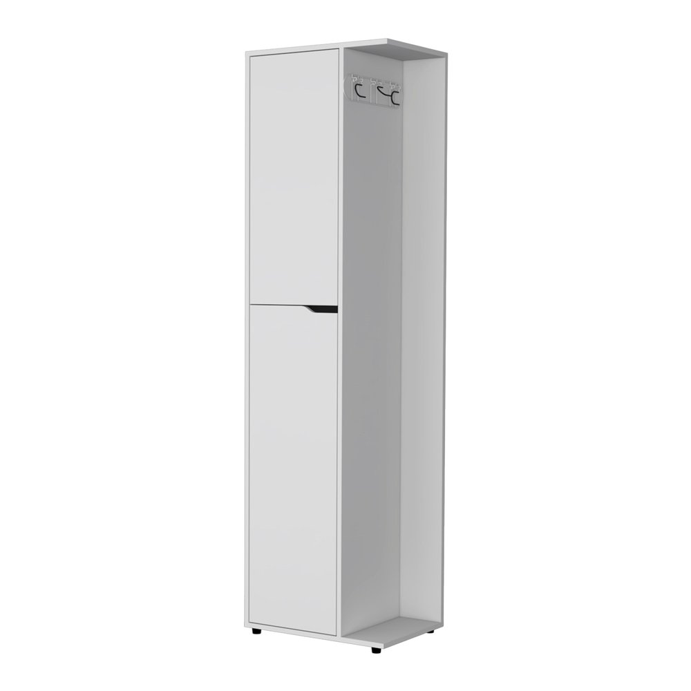 71" White Wood Accent Cabinet With Two Doors