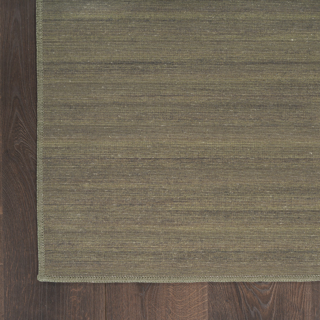 8' X 10' Green Abstract Washable Area Rug