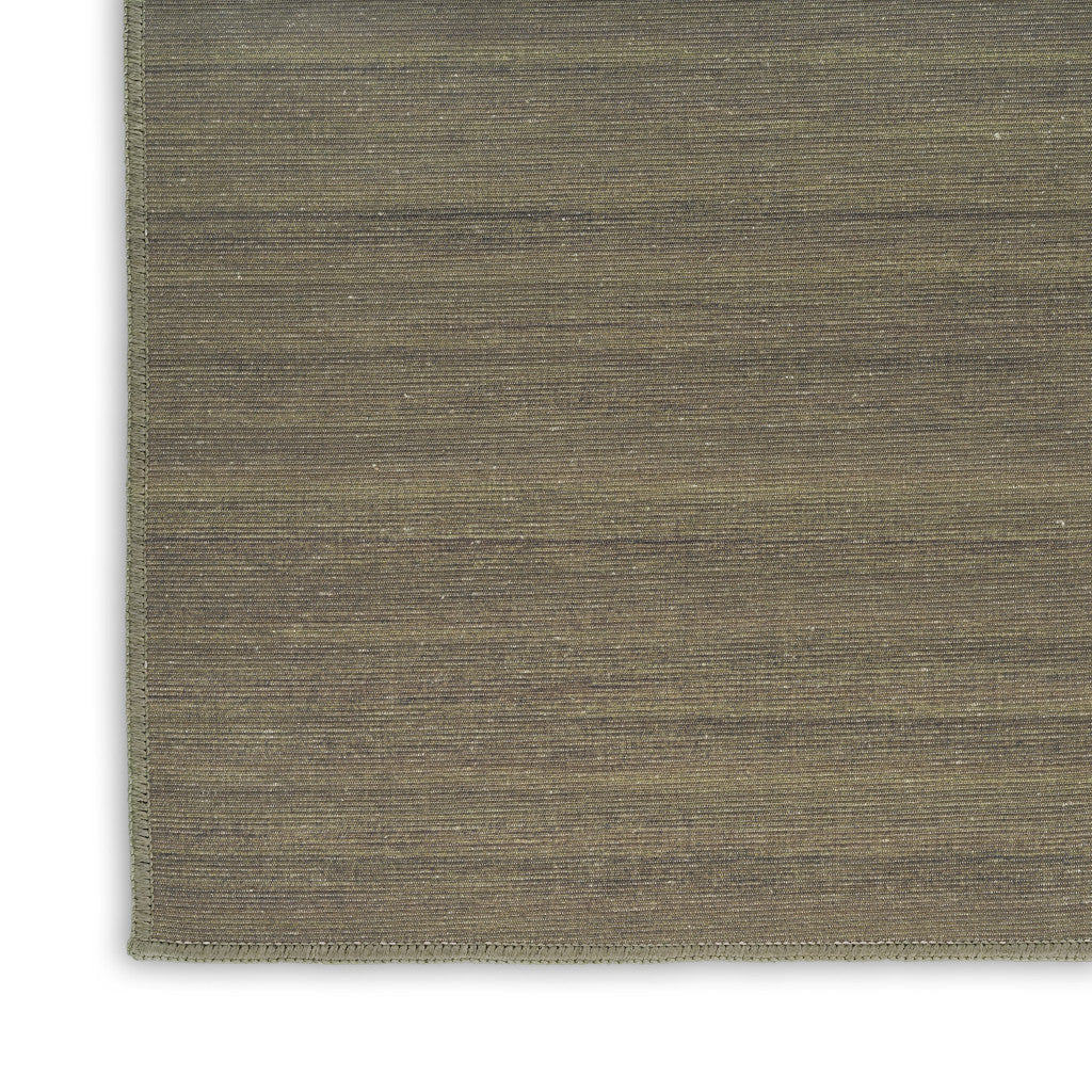 8' X 10' Green Abstract Washable Area Rug