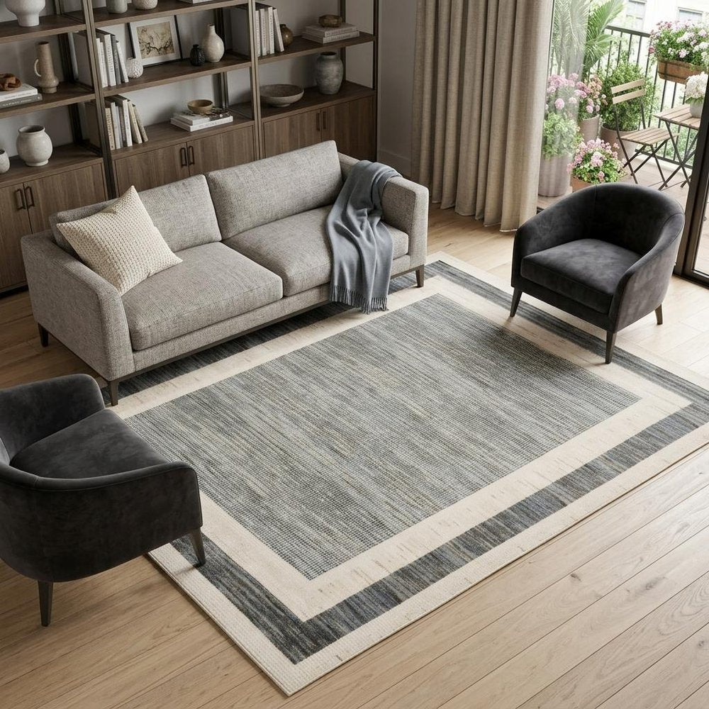 8' X 10' Gray Geometric Area Rug