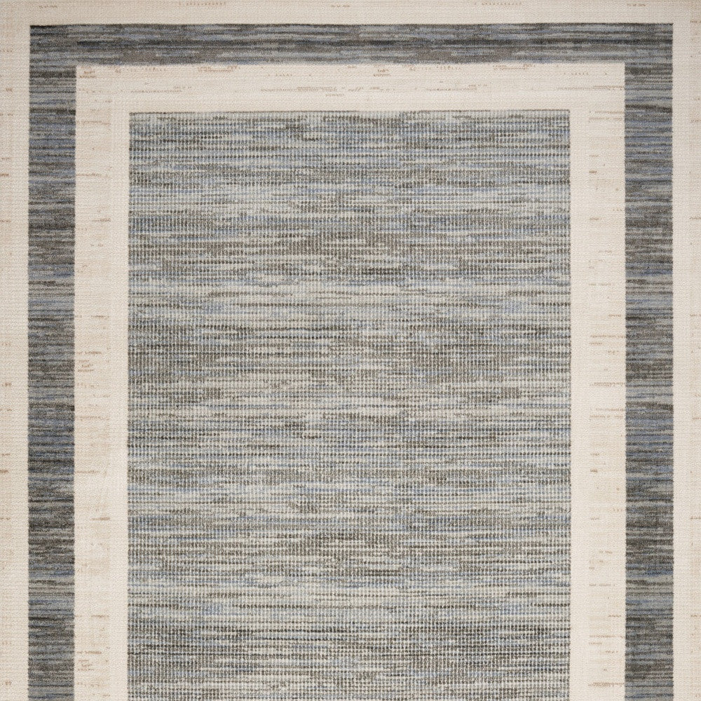 5' x 7' Gray Geometric Area Rug