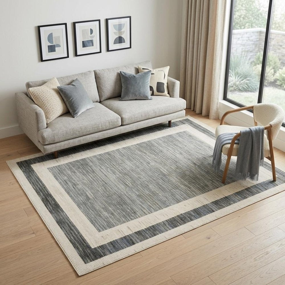 5' X 7' Gray Geometric Area Rug