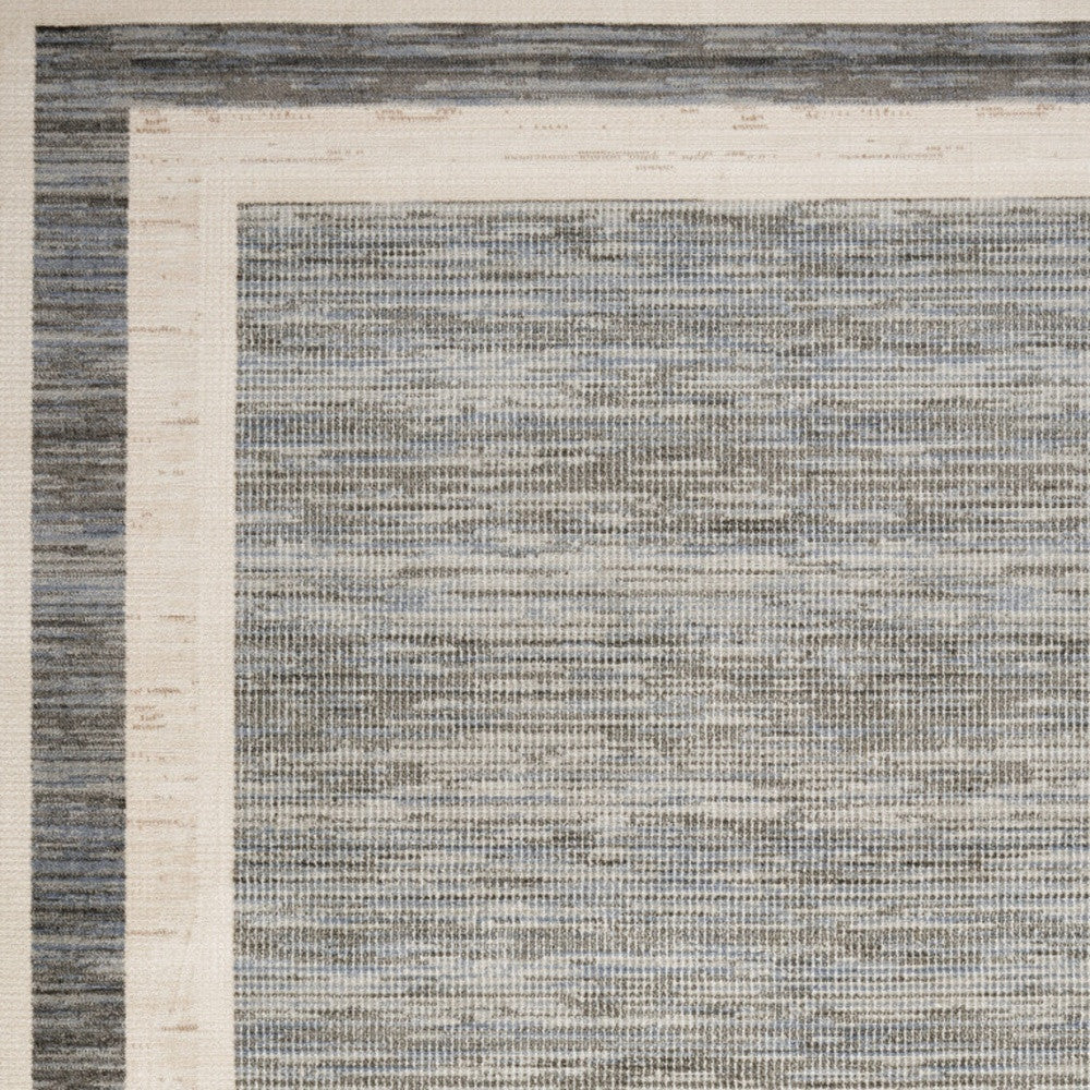 5' x 7' Gray Geometric Area Rug