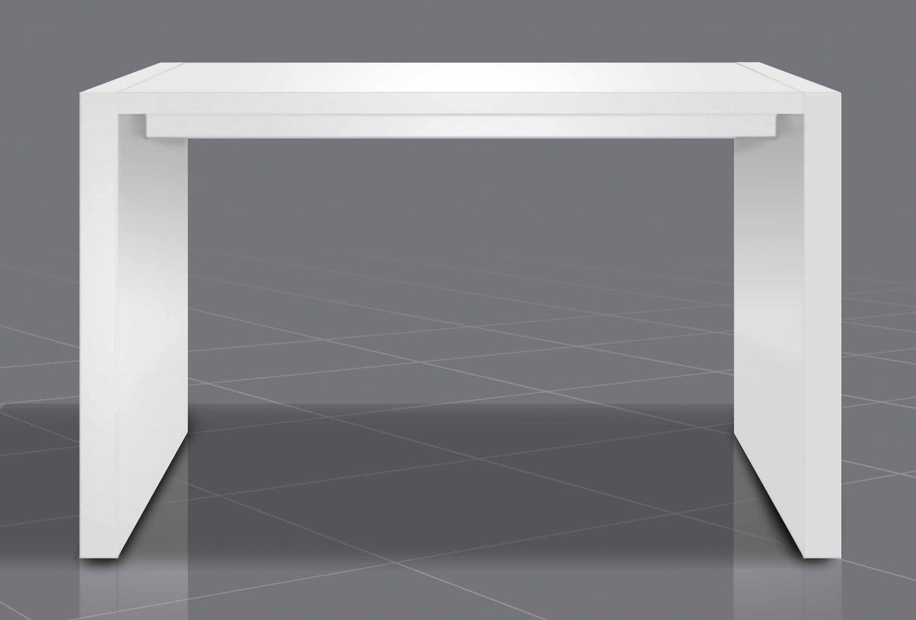 60" White Wood Rectangular Bar Height Bar Table