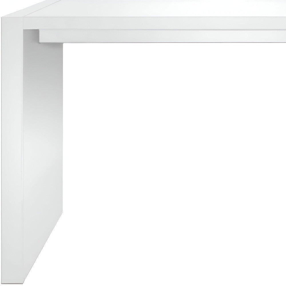 60" White Wood Rectangular Bar Height Bar Table