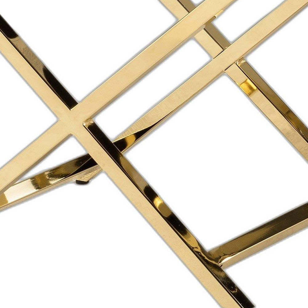 21" White and Gold Faux Leather Vanity Chair