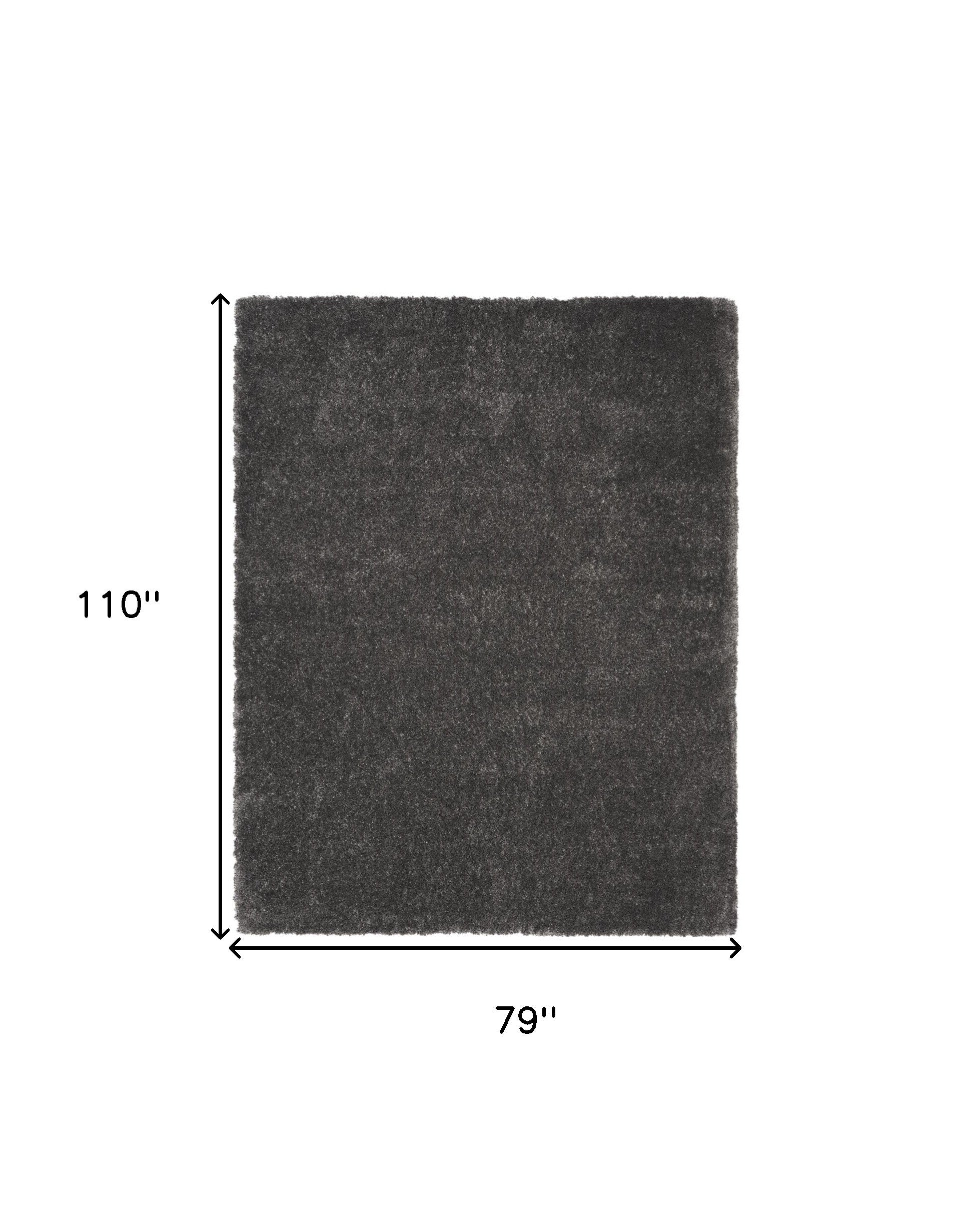 7' X 9' Gray Shag Area Rug