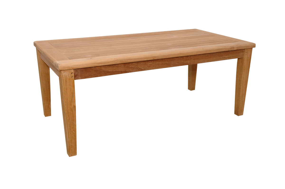 47" Natural Solid Wood Outdoor Coffee Table