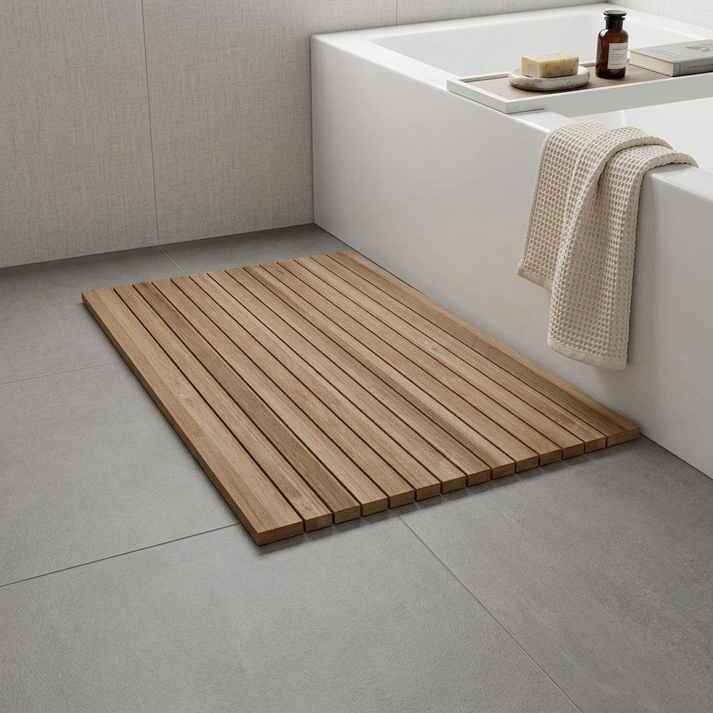 Natural Teak 20" Square Shower Mat
