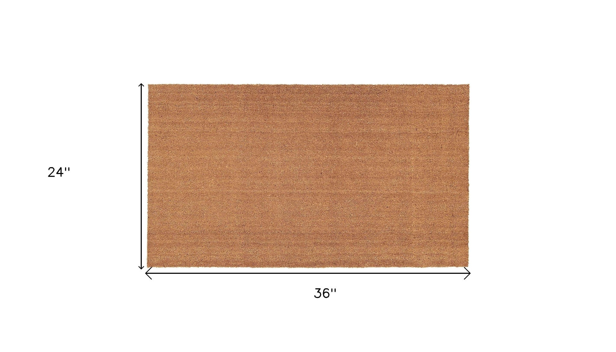 24" X 36" Natural Coir Solid Color Outdoor Door Mat