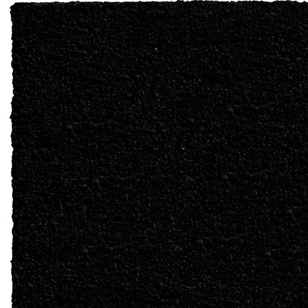 24" X 36" Black and Natural Coir Hello Outdoor Door Mat
