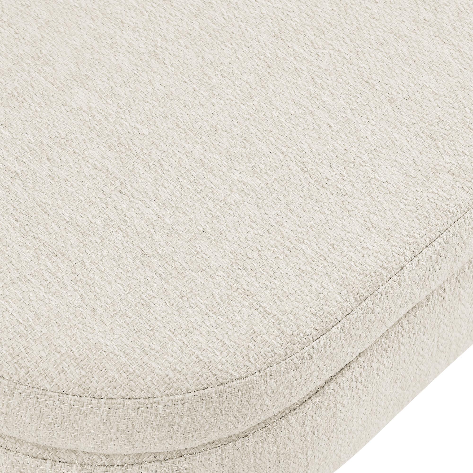 44" Beige and Brown Linen Upholstered Storage Bench with Flip Top