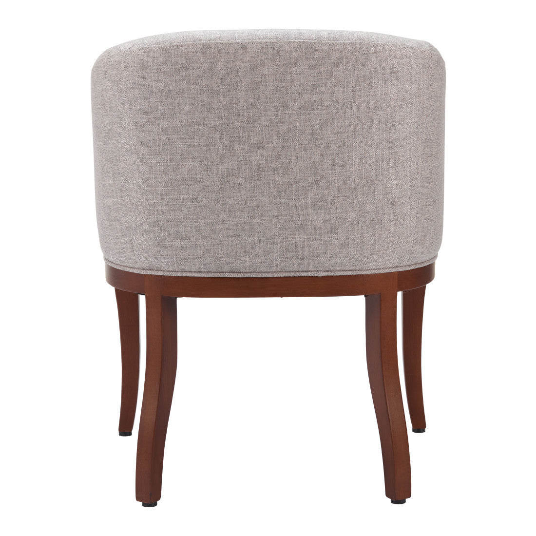 Gray And Brown Upholstery And Wood Dining Arm Chair