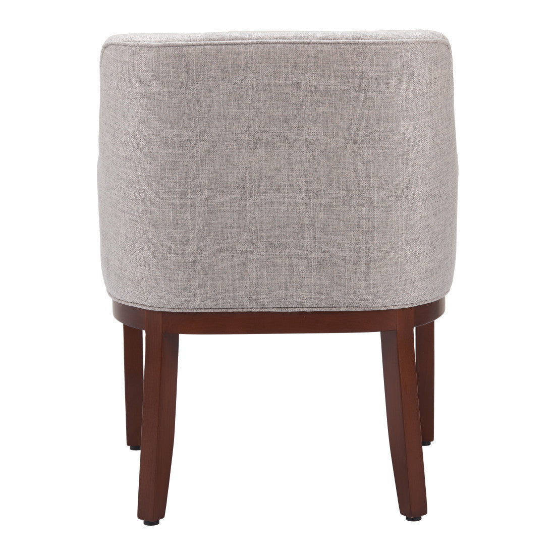 Gray And Brown Upholstery And Wood Dining Arm Chair