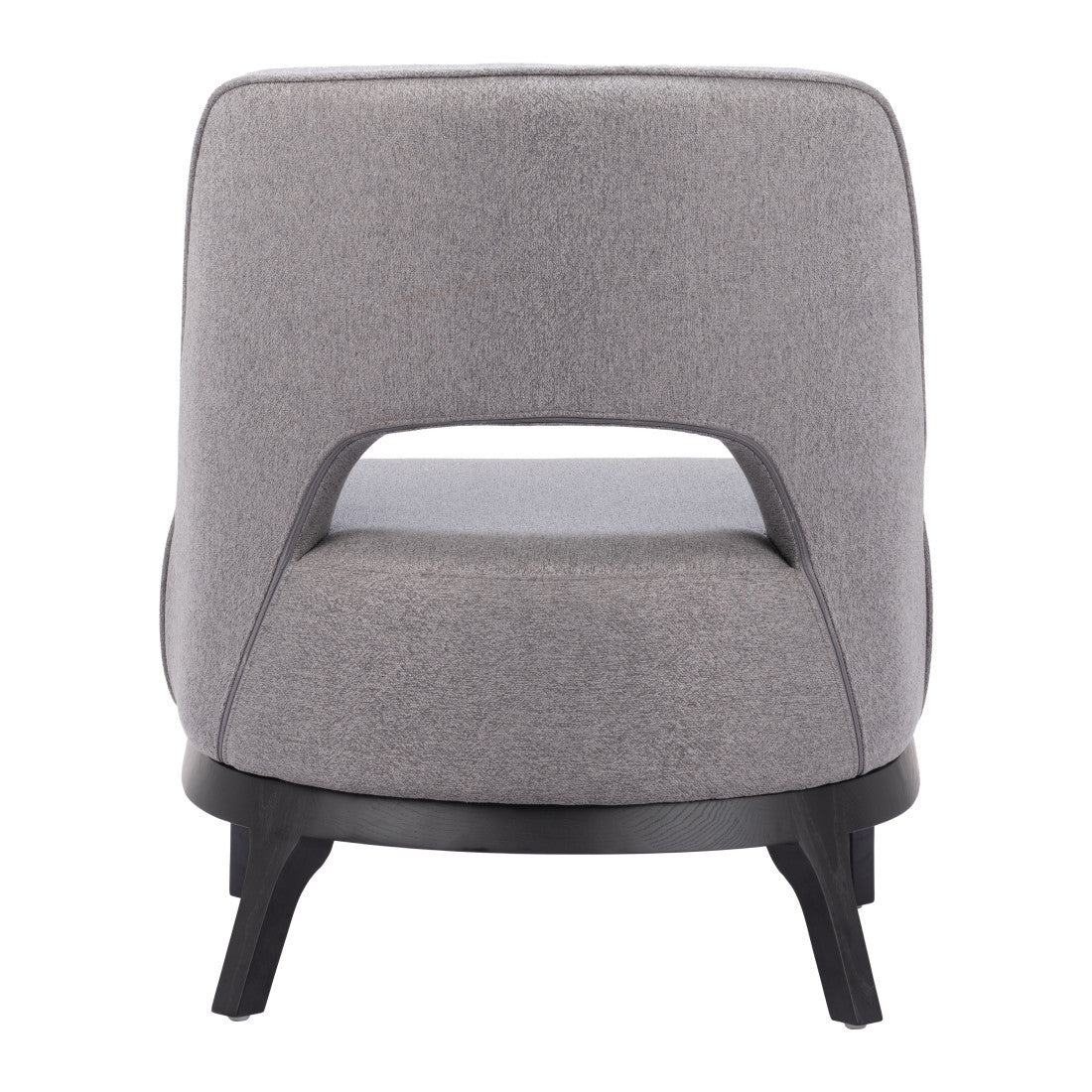 26" Gray And Black Upholstered Lounge Chair