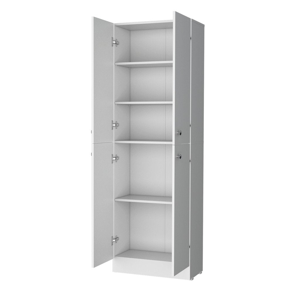 12" White Wood Pantry Or Storage Closet