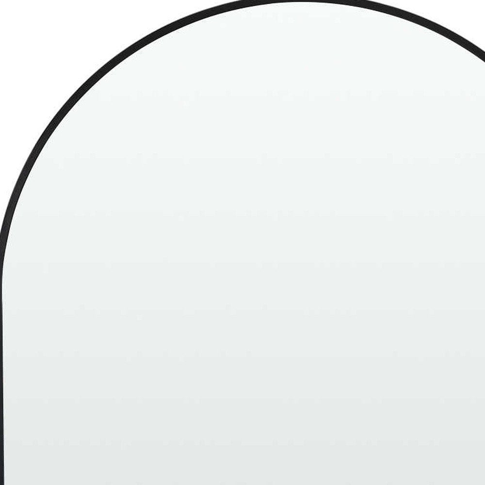 39" Black Arch Metal Framed Bathroom Vanity Mirror