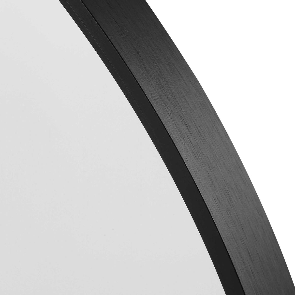 39" Black Arch Metal Framed Bathroom Vanity Mirror