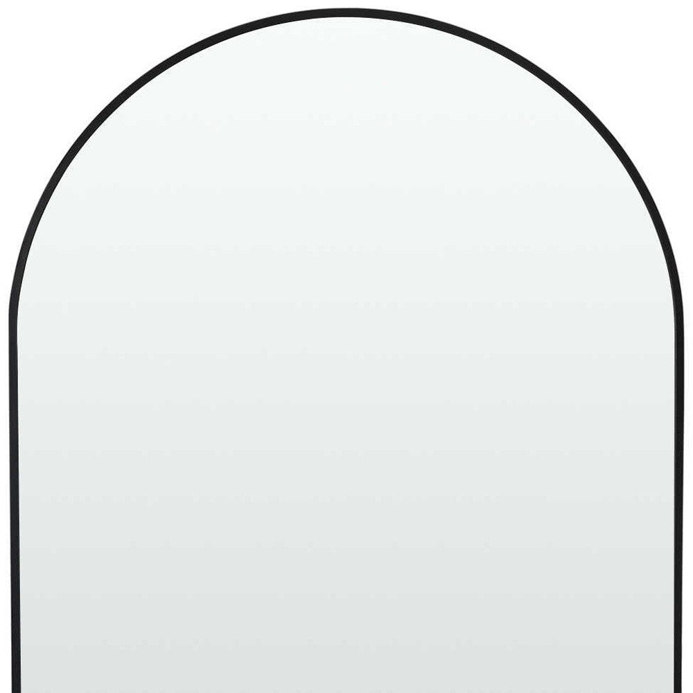 39" Black Arch Metal Framed Bathroom Vanity Mirror