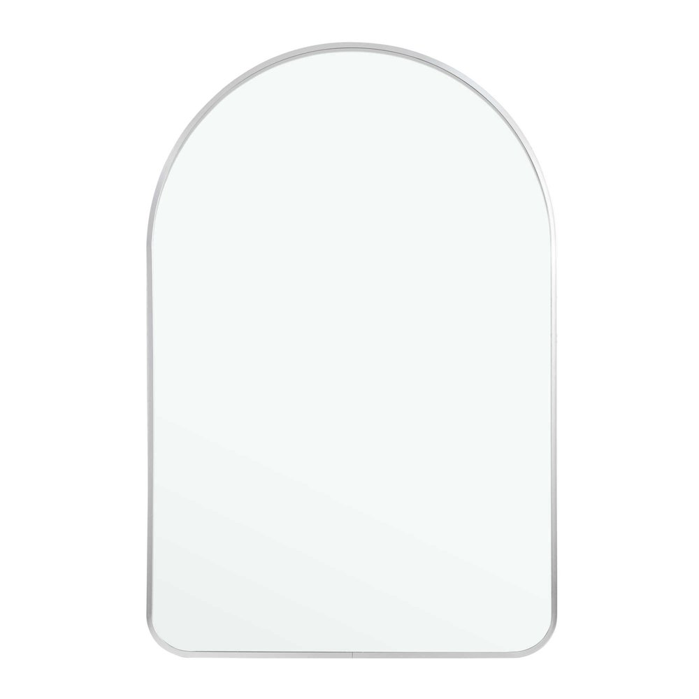 39" Black Arch Metal Framed Bathroom Vanity Mirror