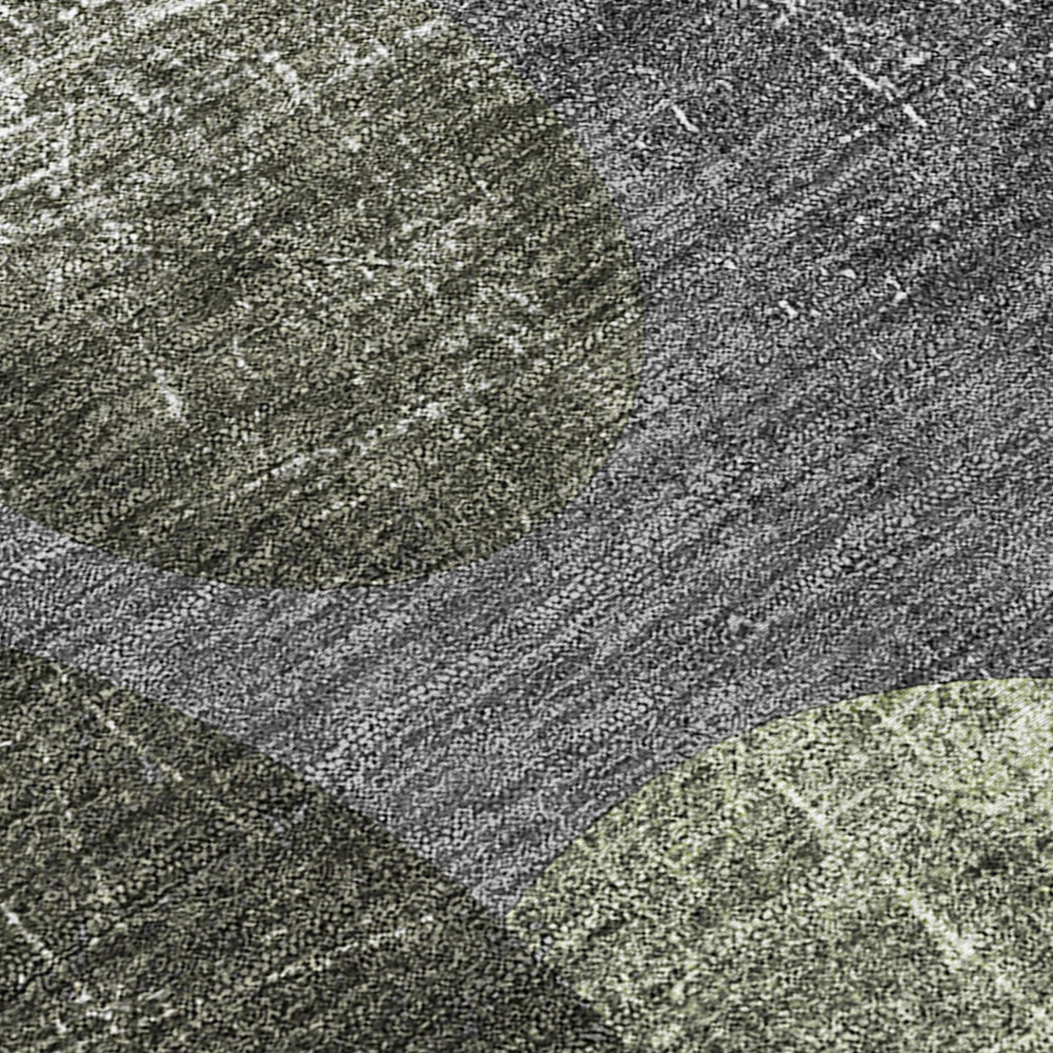 3' X 5' Green and Gray Abstract Washable Non Skid Indoor Outdoor Area Rug