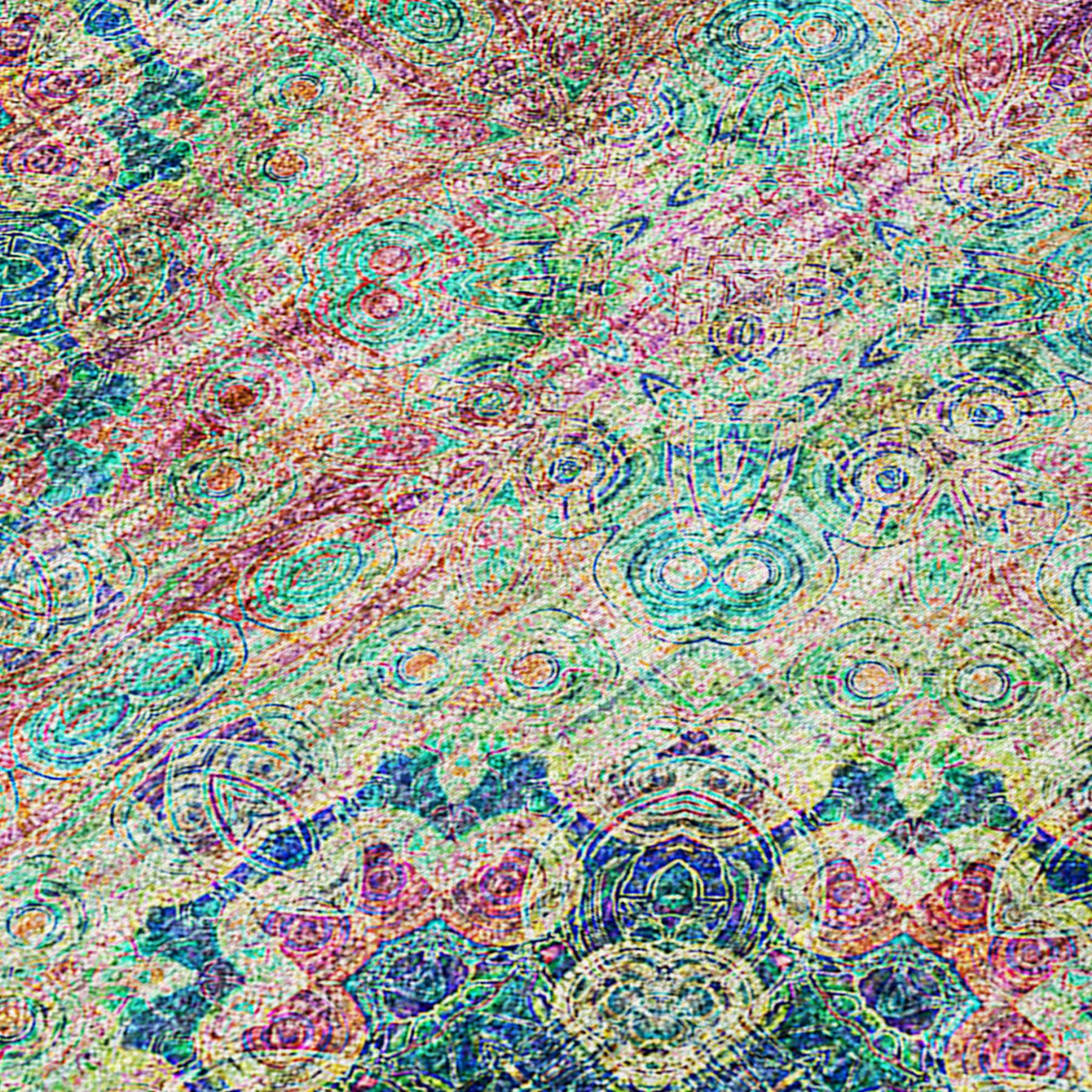 5' X 8' Blue and Green Floral Medallion Washable Non Skid Indoor Outdoor Area Rug
