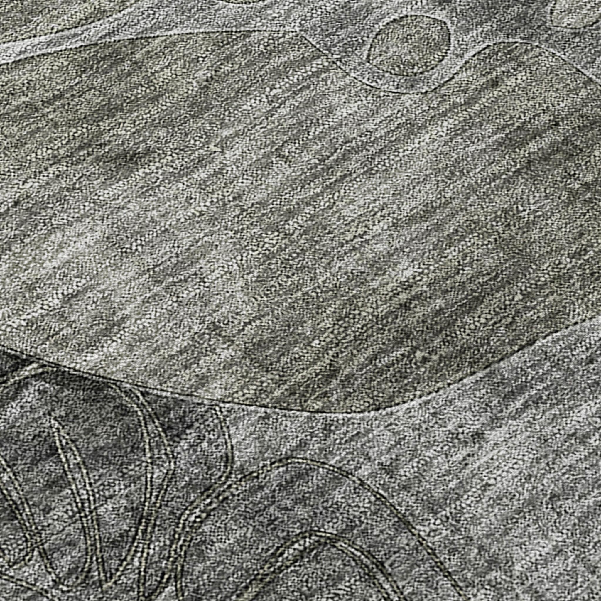 9' X 12' Gray Abstract Washable Indoor Outdoor Area Rug