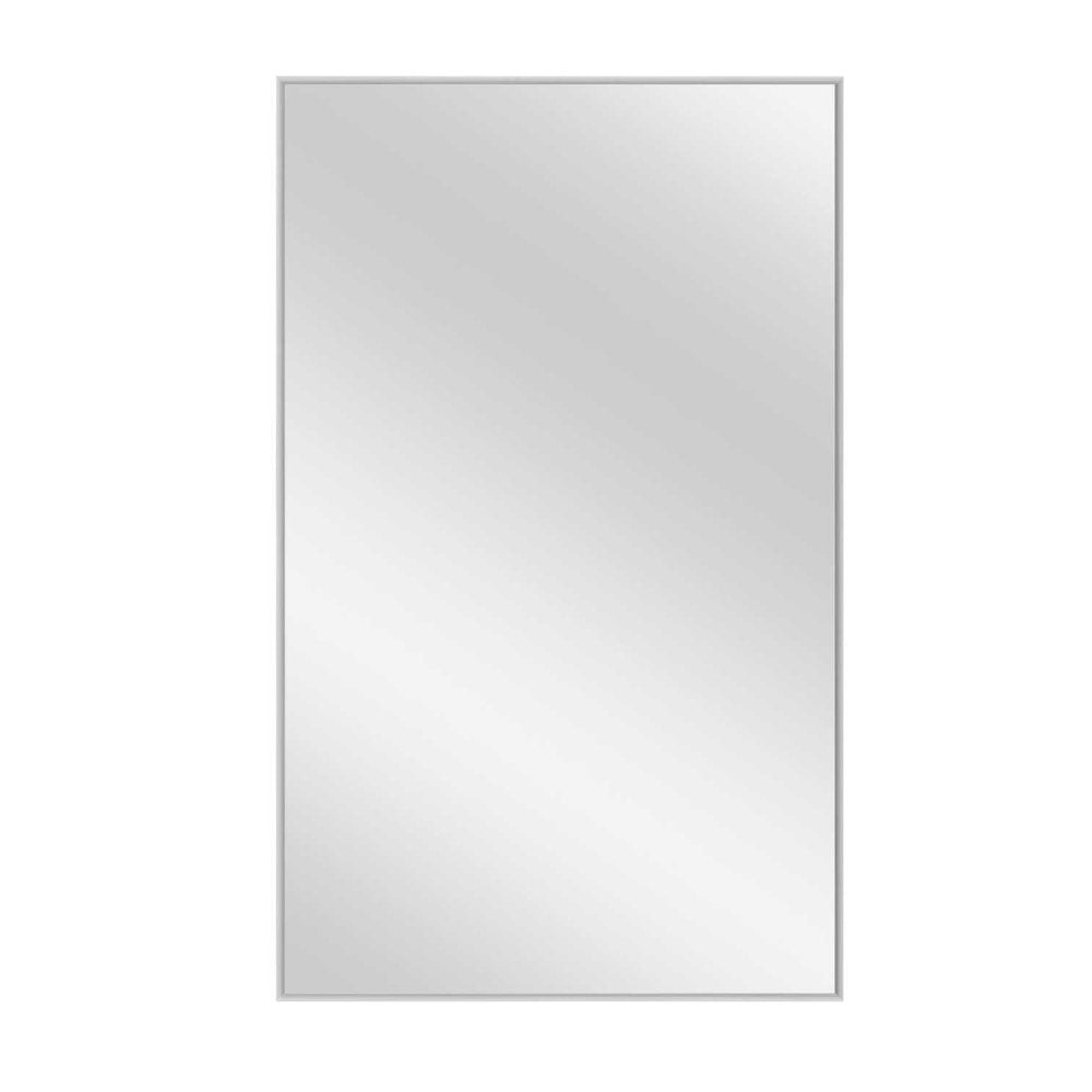 59" Silver Metal Leaning Framed Full Length Mirror