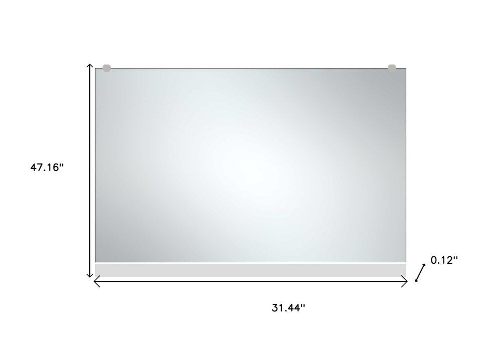 47" Black Metal Leaning Framed Full Length Hanging Mirror