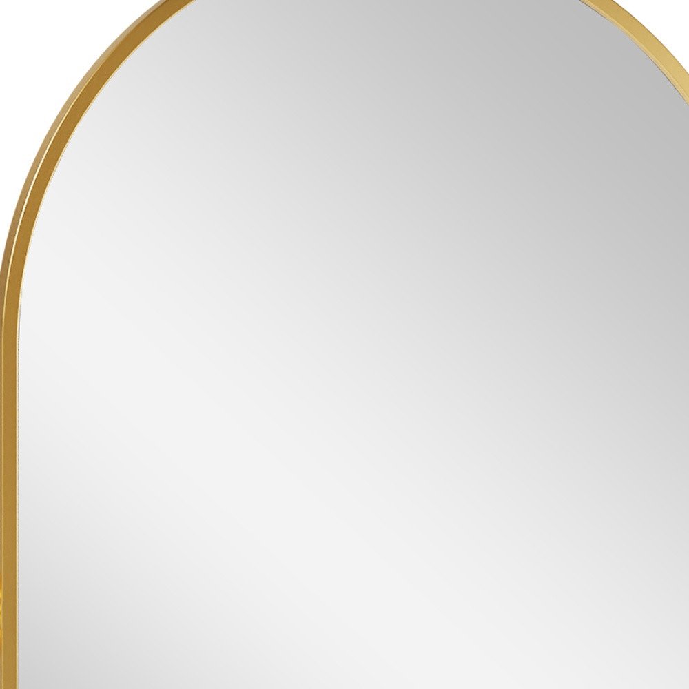 31" Gold Aluminum Arch Tilting Framed Accent Mirror