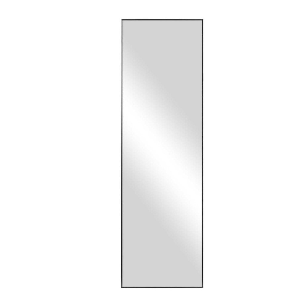 71" Black Metal Leaning Framed Full Length Mirror