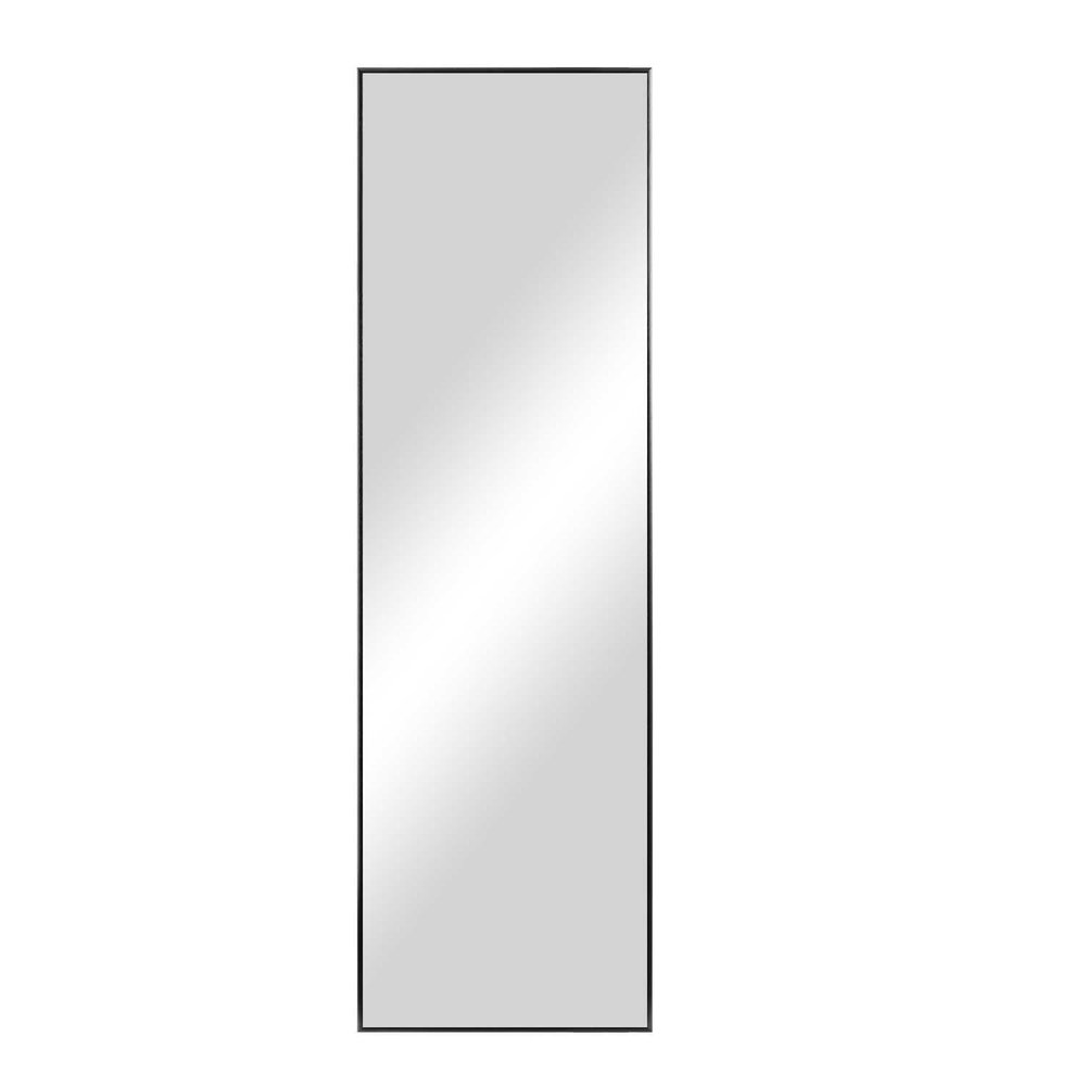 71" Black Metal Leaning Framed Full Length Mirror