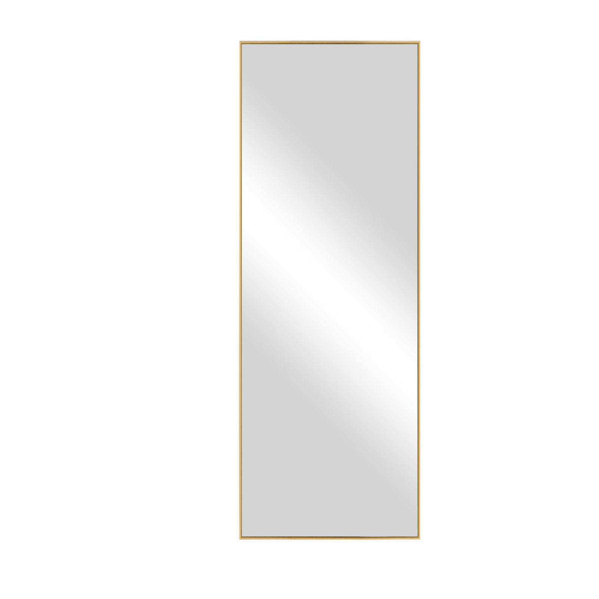 71" Gold Metal Leaning Framed Full Length Mirror
