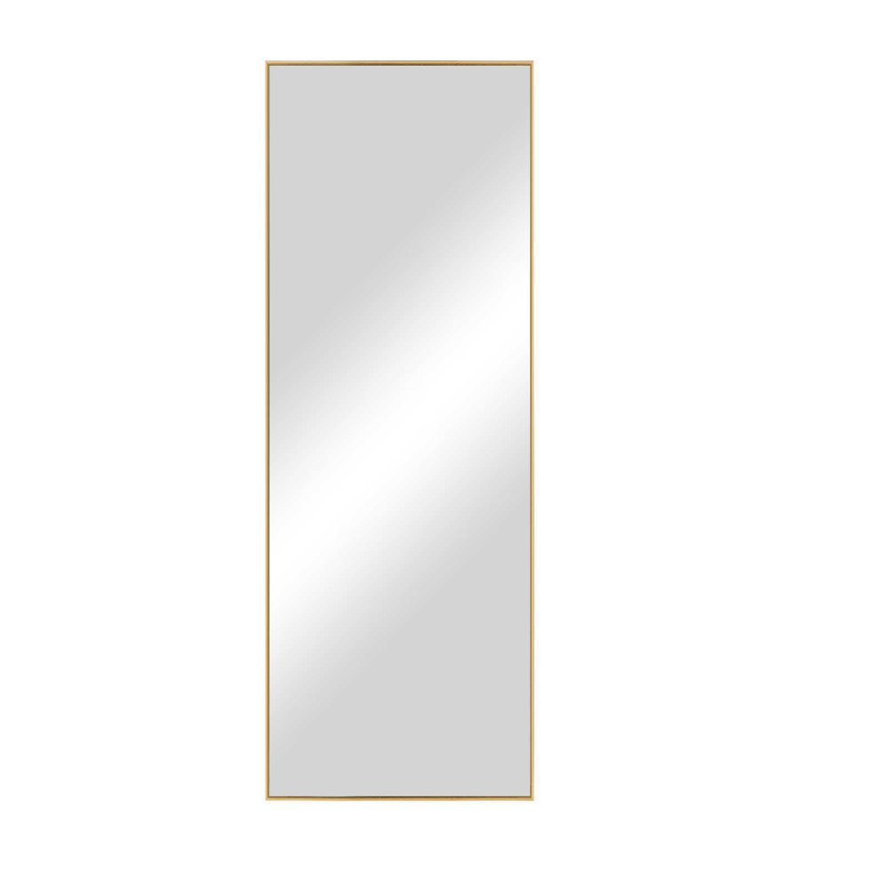 71" Gold Metal Leaning Framed Full Length Mirror