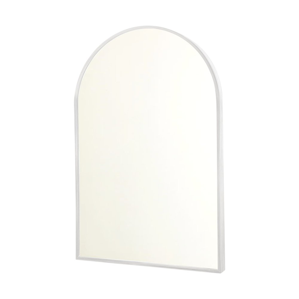 Set of Two Silver Metal Arch Framed Accent Mirrors