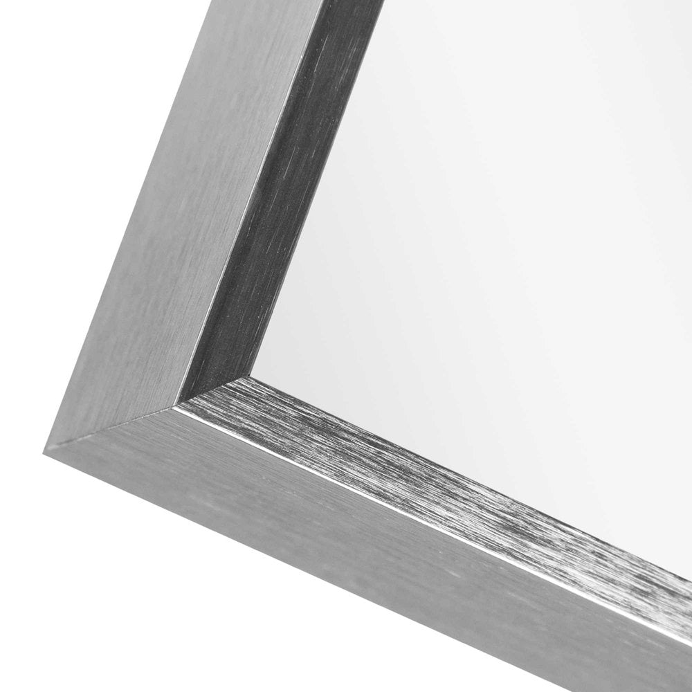 36" Silver Aluminum Framed Accent Mirror