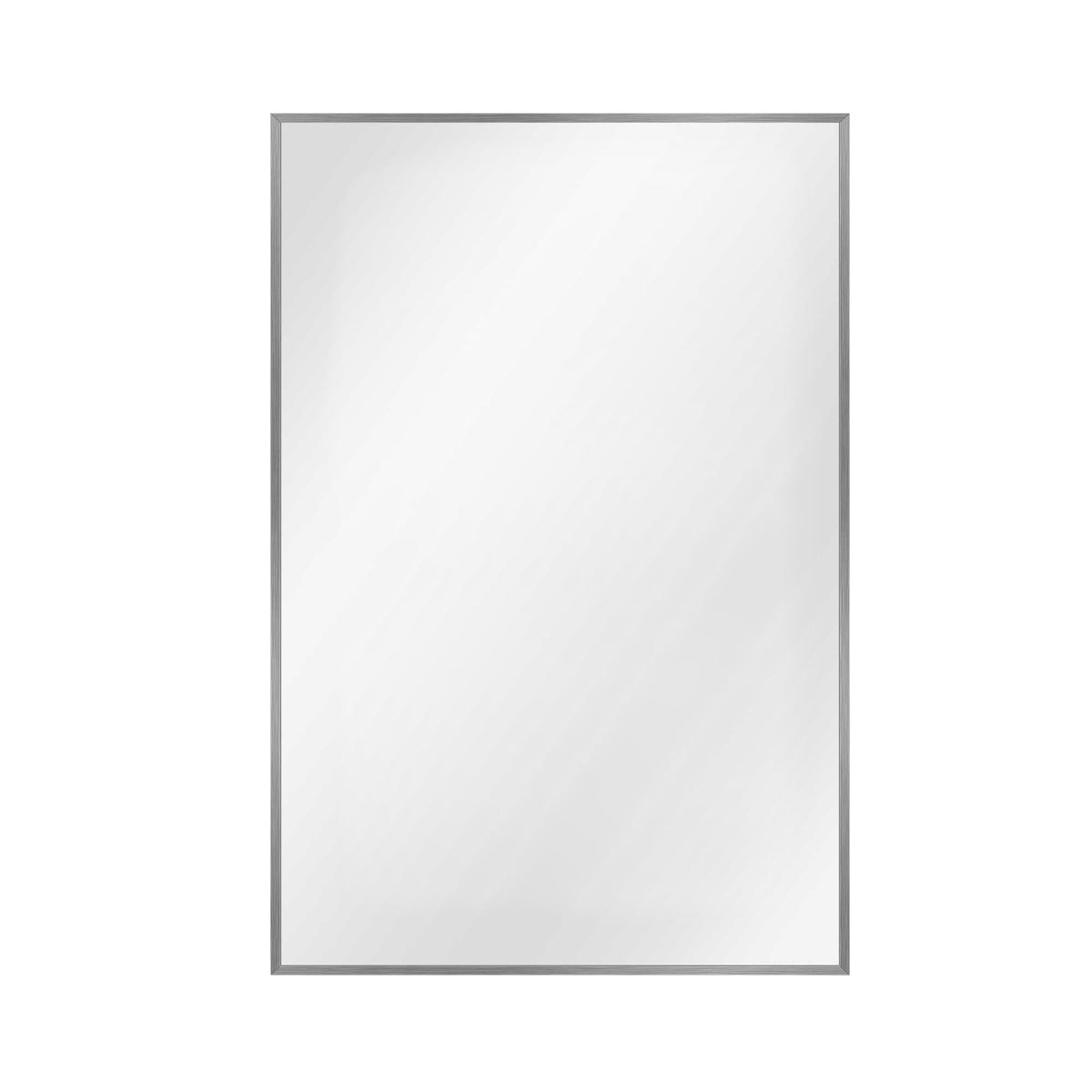 36" Silver Aluminum Framed Accent Mirror