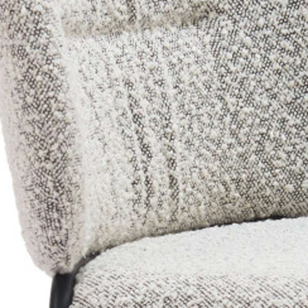 Set of Two Gray and Black Upholstery Dining Side Chairs