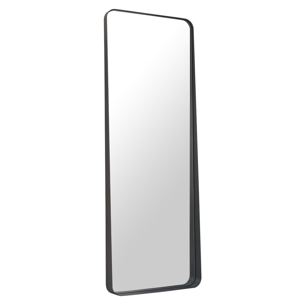66" Black Steel Framed Full Length Mirror