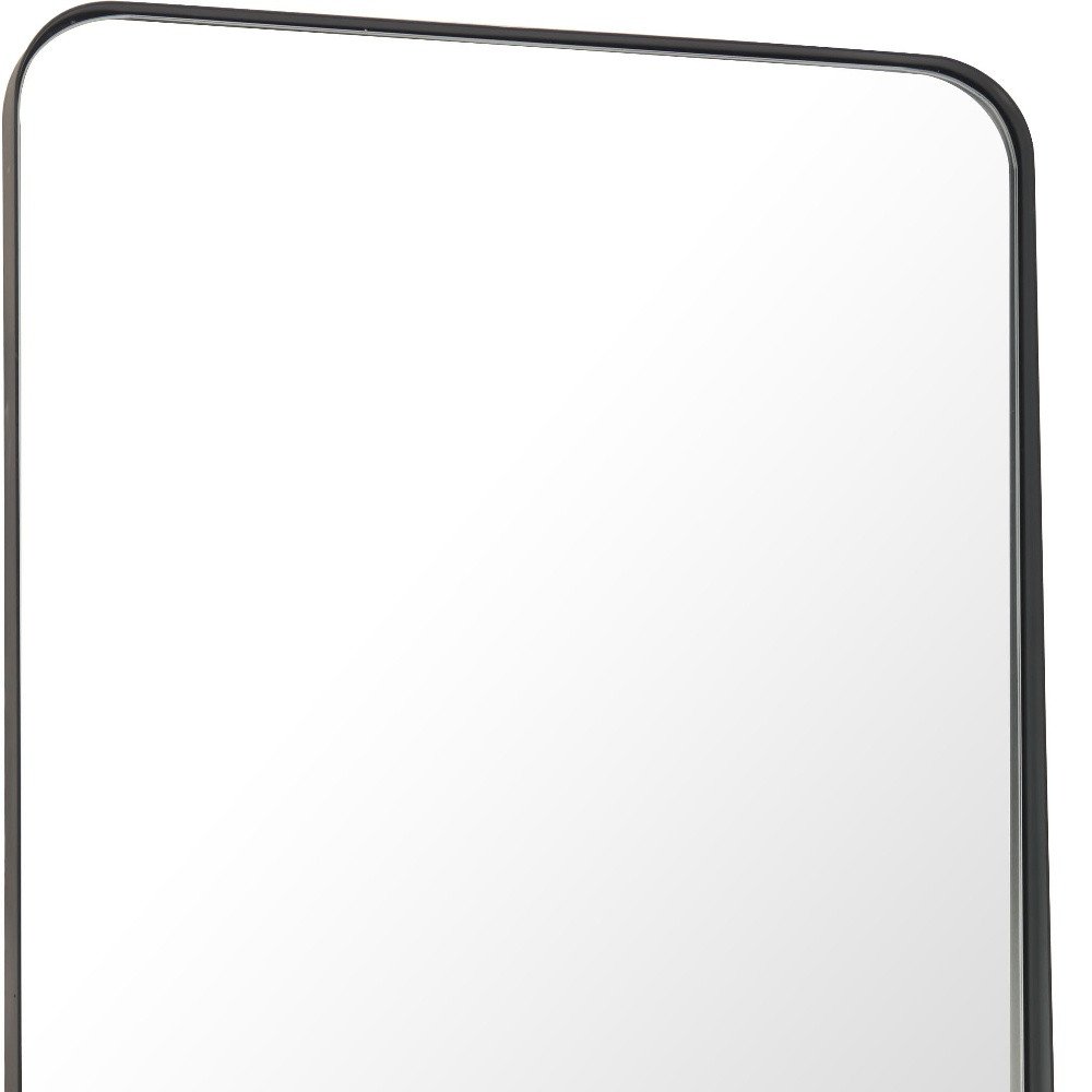 66" Black Steel Framed Full Length Mirror