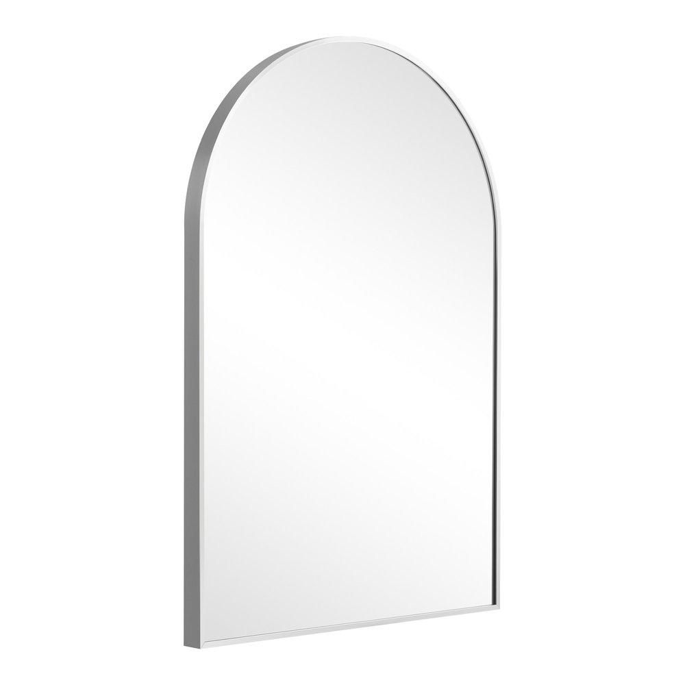 36" Silver Arch Aluminum Framed Bathroom Vanity Mirror