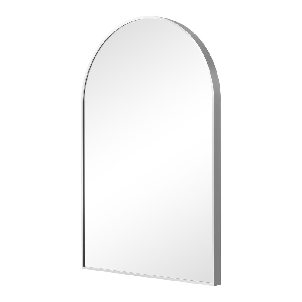 36" Silver Arch Aluminum Framed Bathroom Vanity Mirror
