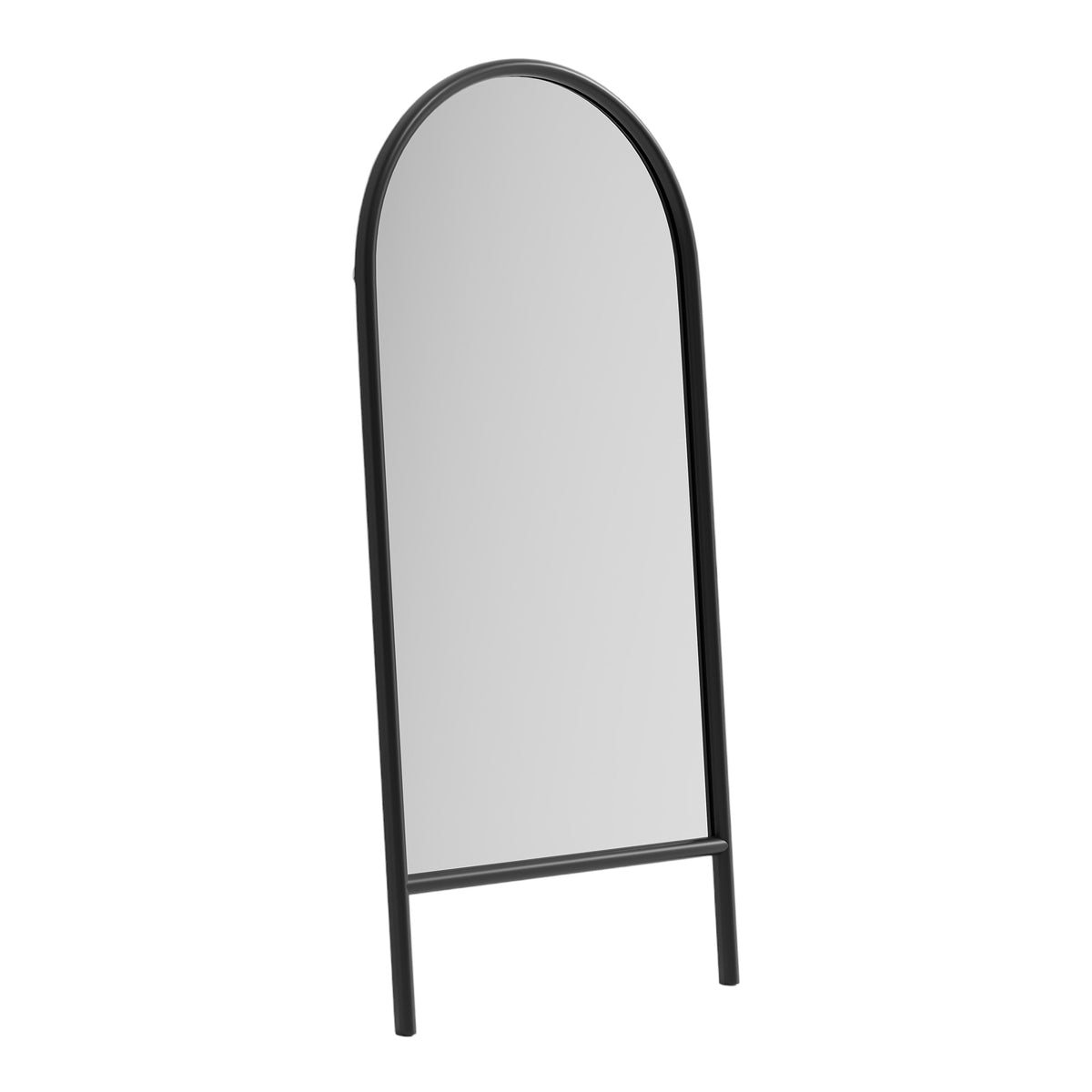71" Black Solid Wood Arch Freestanding Framed Full Length Mirror