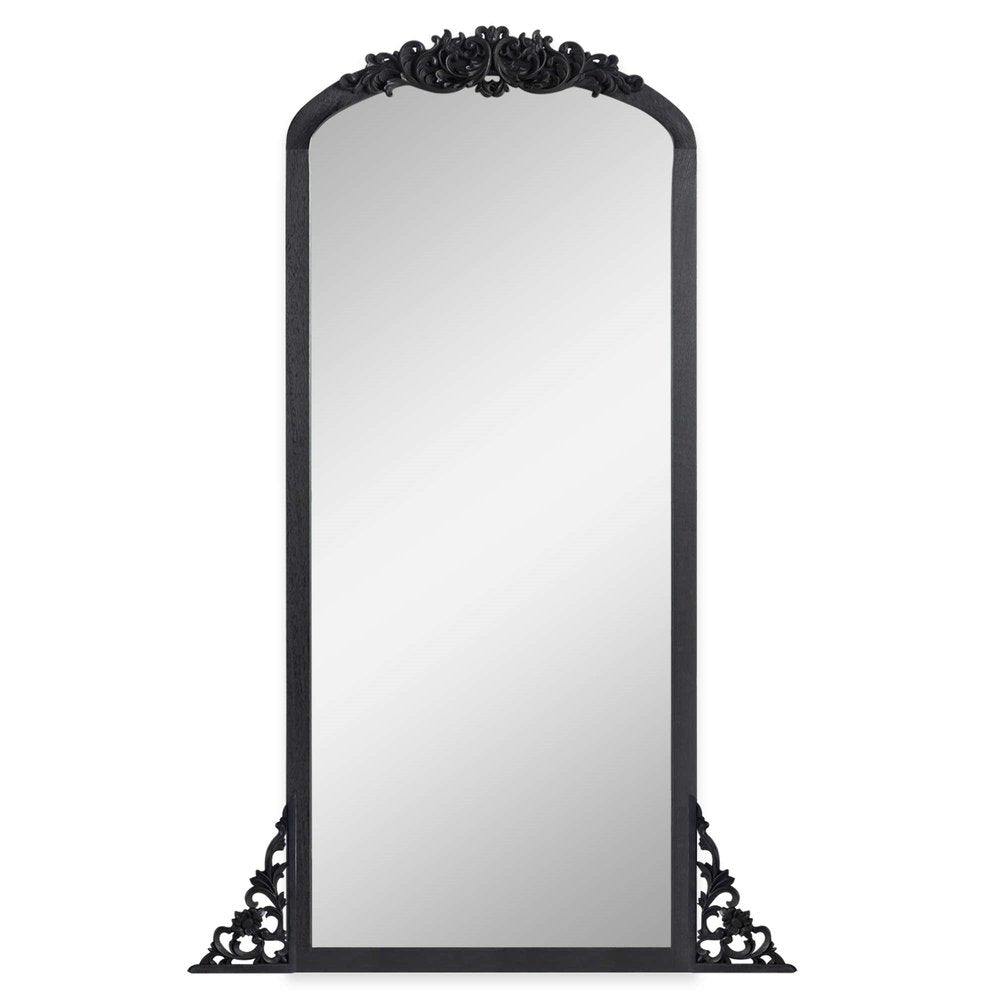 67" Black Solid Wood Framed Full Length Mirror