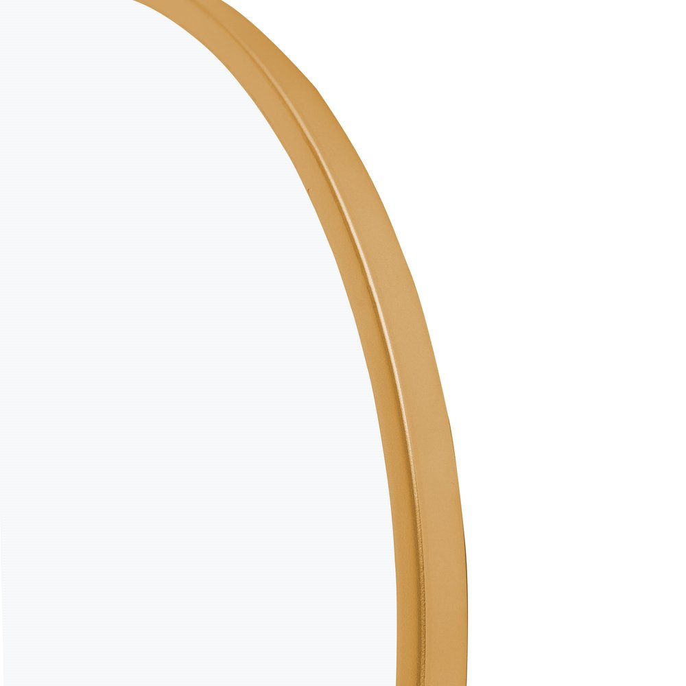 36" Gold Metal Arch Tilting Framed Accent Mirror