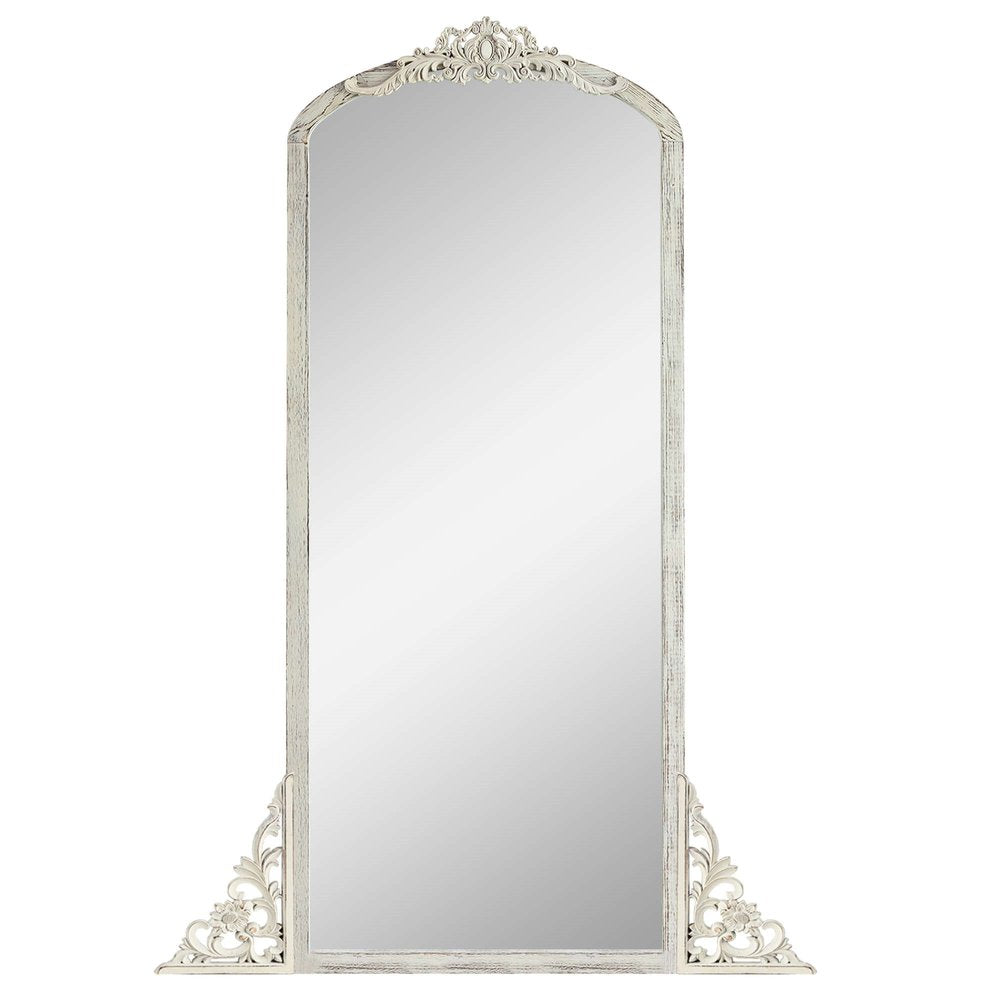 67" White Solid Wood Framed Full Length Mirror