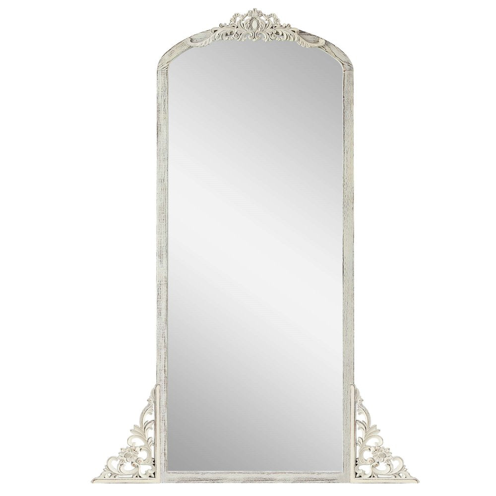 67" White Solid Wood Framed Full Length Mirror