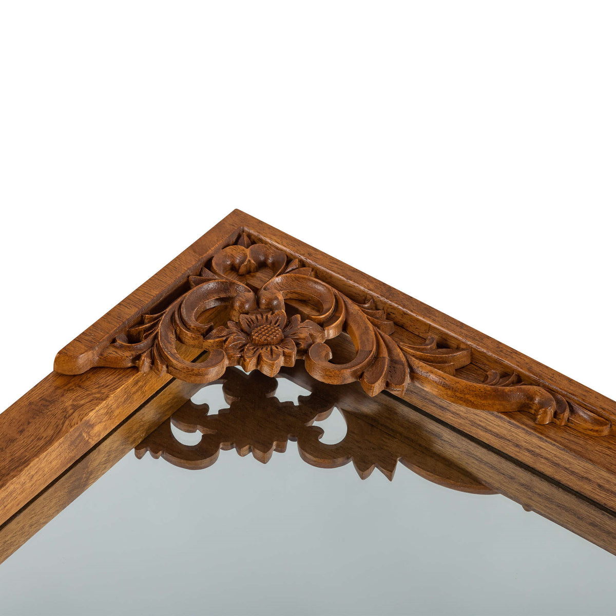 69" Brown Solid Wood Framed Full Length Mirror