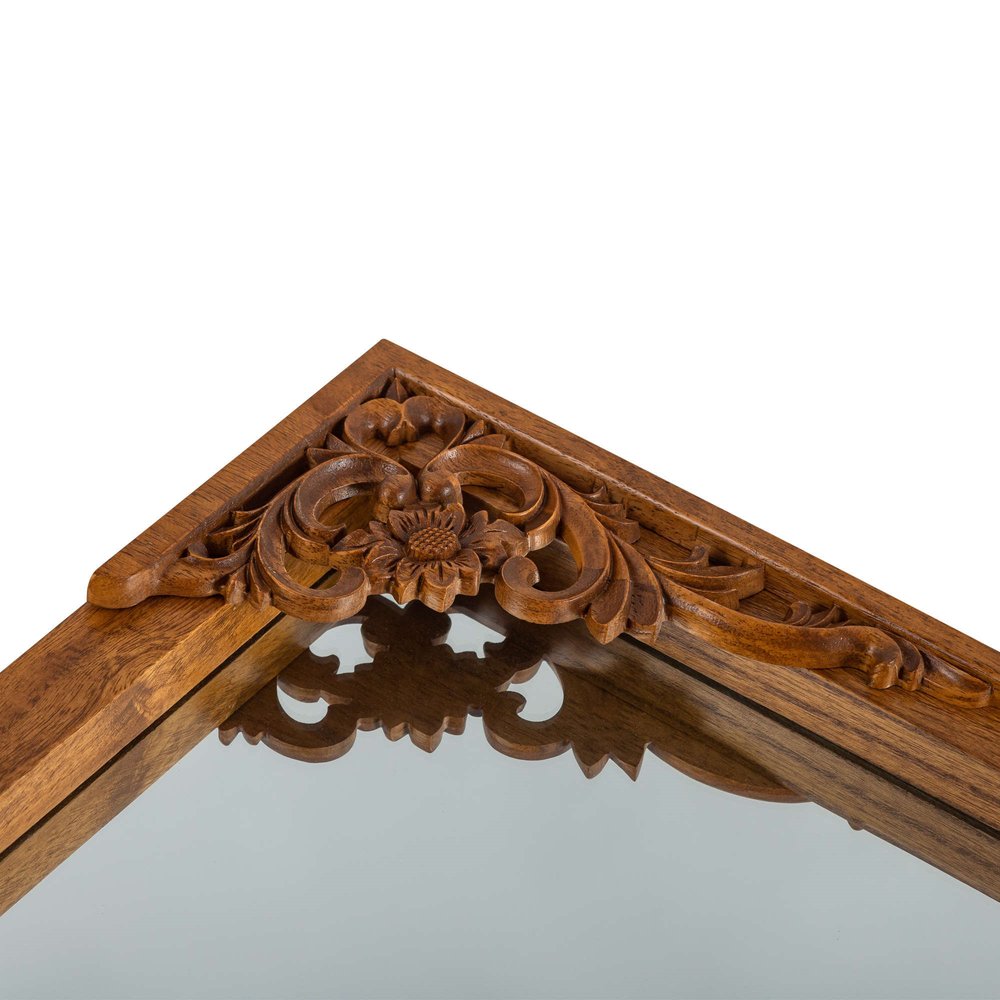 69" Brown Solid Wood Framed Full Length Mirror